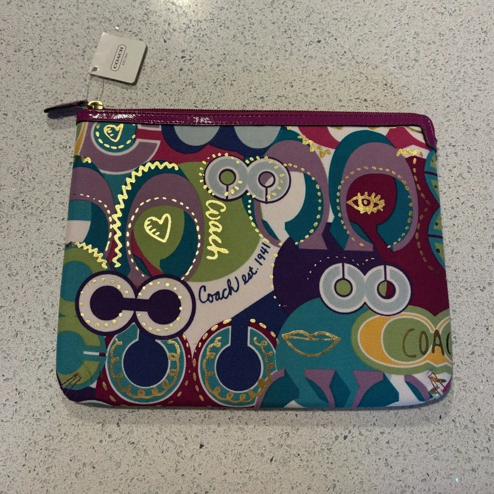 NWT Coach Poppy Padded Tablet Sleeve